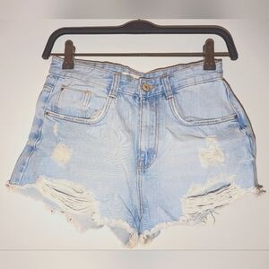 Zara - High waist mini shorts